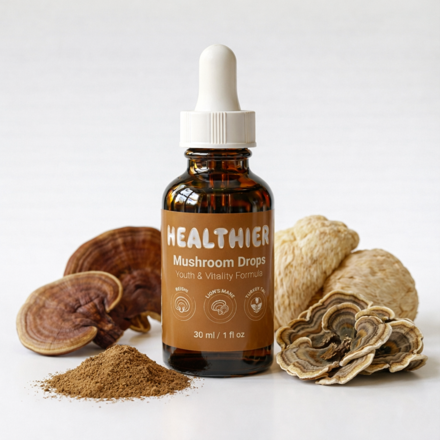 Healthier™: Mushrooms Drops